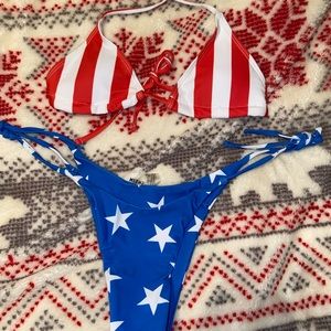 SHEIN American flag bikini